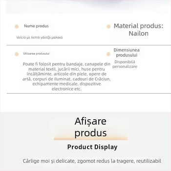 Velcro moale și subțire cu cârlig și buclă, pentru organizarea cablurilor, nylon, haine și accesorii pentru copii