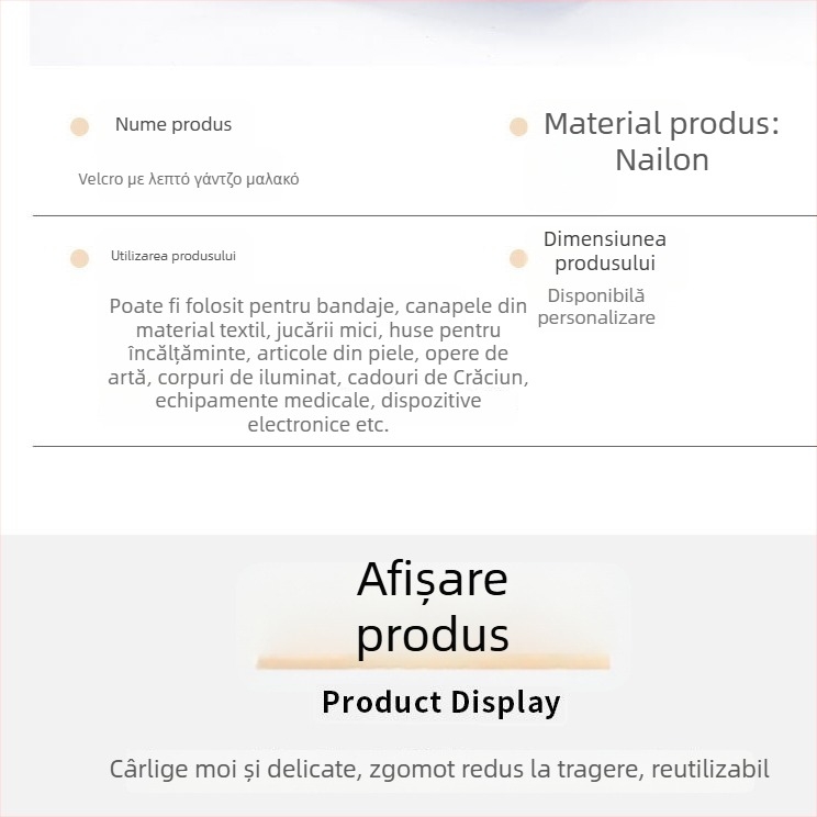 Velcro moale și subțire cu cârlig și buclă, pentru organizarea cablurilor, nylon, haine și accesorii pentru copii