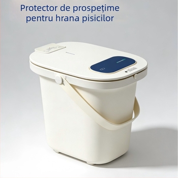 Cutie de depozitare a hranei pentru animale de companie, sigilată, 13 L, capacitate mare, anti-insecte și umezeală, din plastic ABS