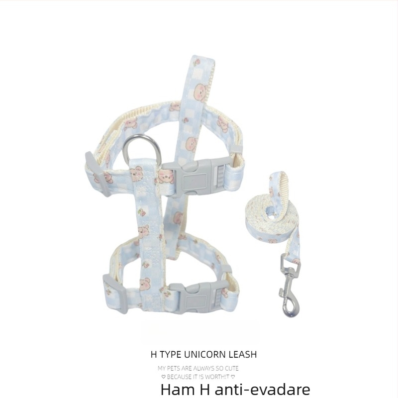 Lesă de pisică cu ham anti-evadare pentru plimbări