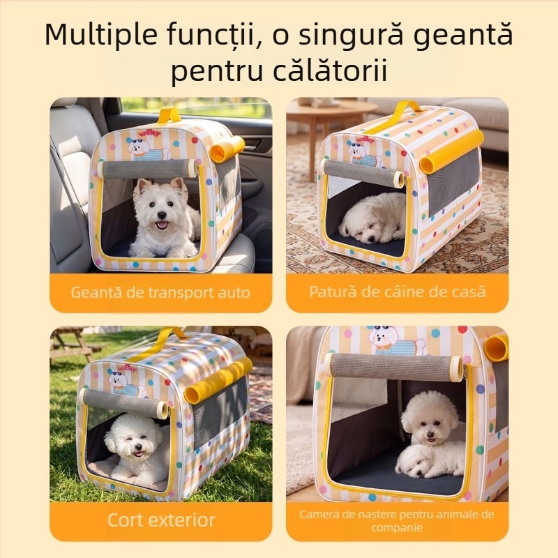 Geantă de călătorie pentru animale pentru mașină, transportor pliabil pentru câini și pisici, scaun de siguranță portabil, pat auto pentru câini și pisici mici