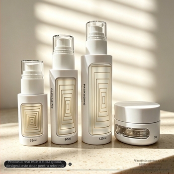 Sticluțe distribuție cosmetice, aspect premium, mat, 50 g, recipient gol pentru cremă/loțiune, pulverizator din plastic