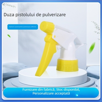 Duză pentru ambalarea chimicalelor de uz casnic, model 28/400/410, duză galbenă pentru ceață fină pentru dezinfectant pe bază de alcool, cap de pulverizare manual