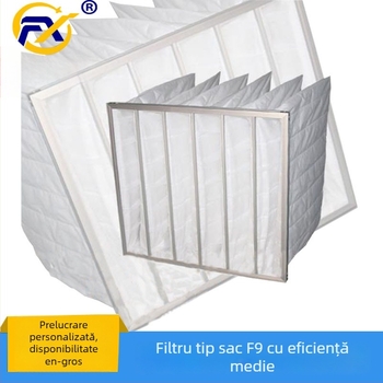Filtru tip sac F9, eficiență medie, pentru purificarea aerului în sistemele HVAC