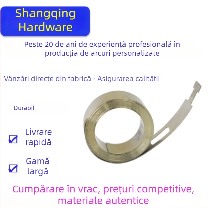 Arcuri extensibile cu mecanism de ceas, arcuri spiralate de precizie și bandă metrică retractabilă netedă pentru uși, ferestre, mobilier și jucării