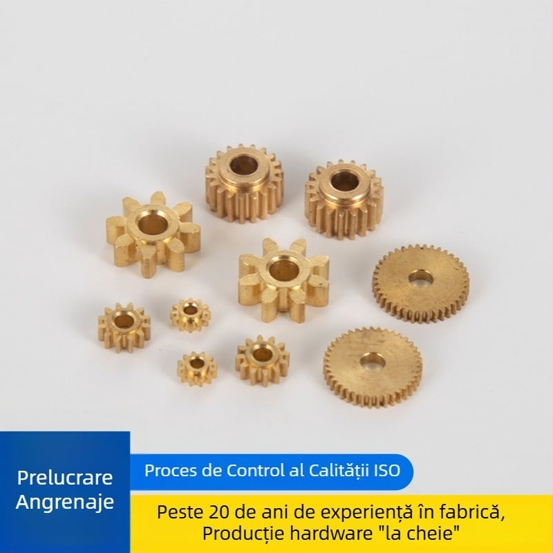 Roată dințată helicoidală din plastic, roată dințată externă din cupru, piese CNC precizie personalizate
