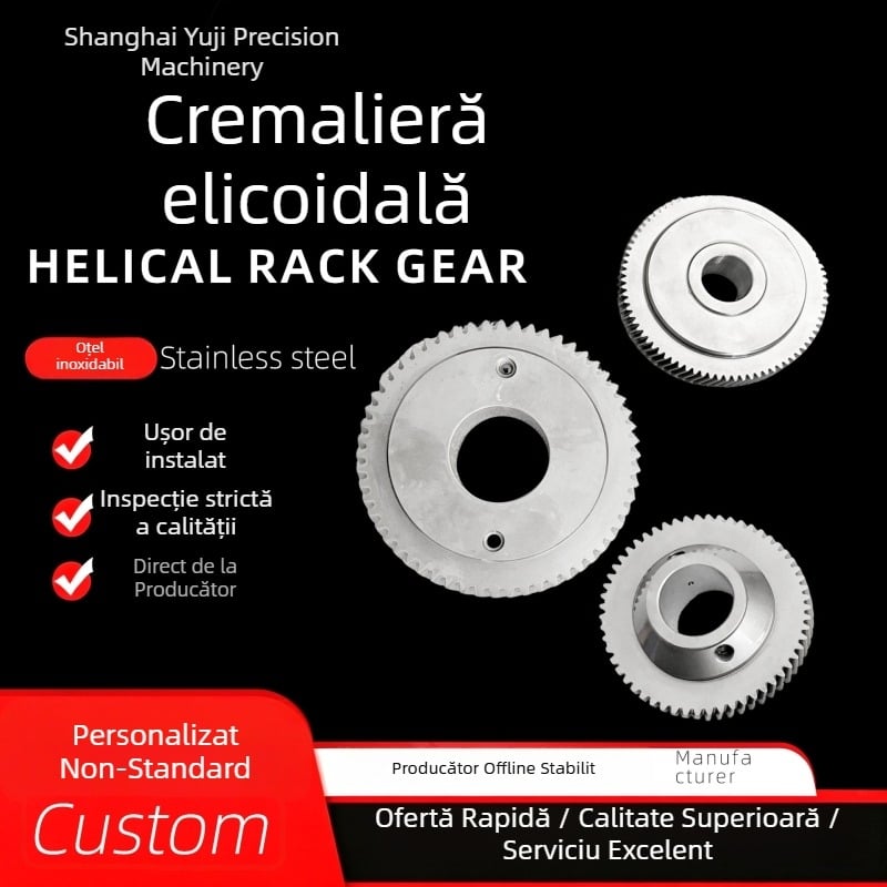 Sistem cu cremalieră elicoidală — componente modulare personalizate pentru transmisie, ghidaje și accesorii