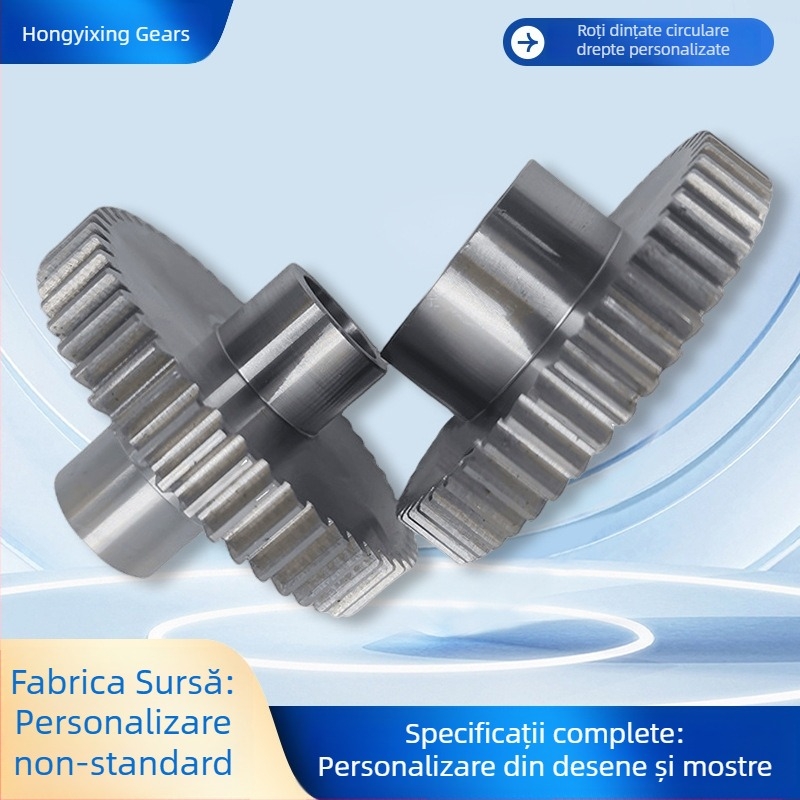 45# oțel dinți drepți, dinți cilindrici de precizie, piese de transmisie pentru mașini industriale personalizabile