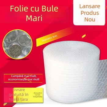 WXKT Film cu bule mare, lățime 50 cm, lungime 25 m, folie cu bule îndulcită, rol de ambalare, transparent alb zăpadă, diametrul bulei 2,8 cm, înălțimea bulei 9 mm, potrivit pentru electronice, accesorii auto, mobilier, ceramică