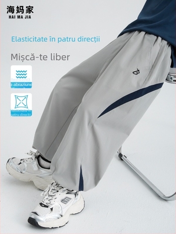 Haima's House pantaloni de vară pentru băieți, cu întindere în patru direcții, uscare rapidă, casual, lungi pentru copii mai mari