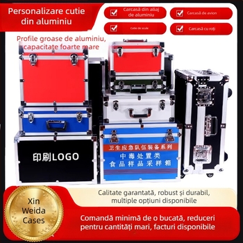Cutie de transport din aliaj de aluminiu pentru echipamente, recuzită de scenă și echipamente audio și foto