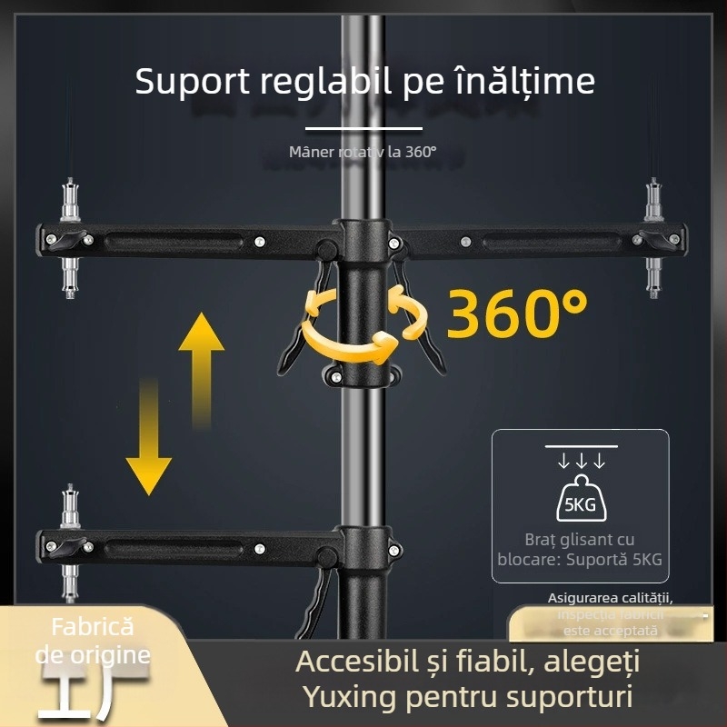 Stativ de iluminat pentru fotografie, 2,8 m, trepied pentru streaming live