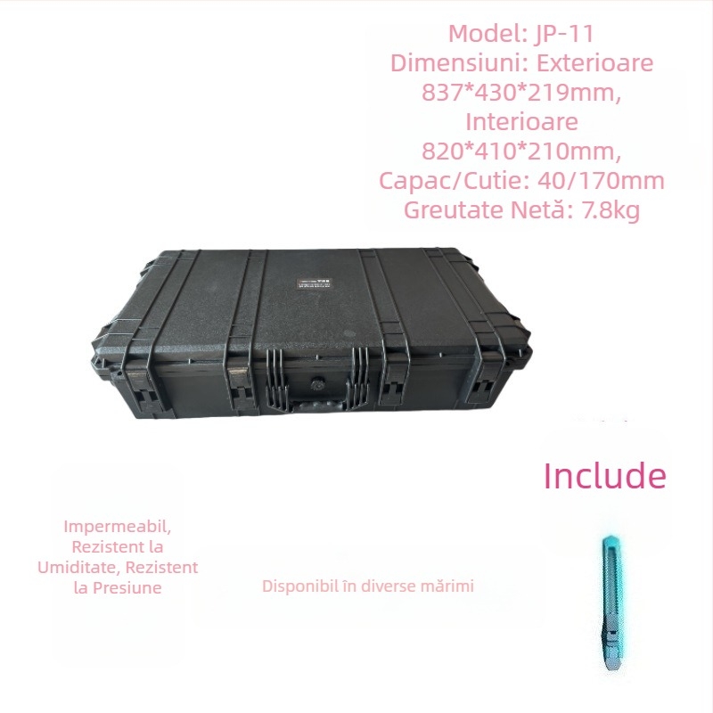 Wandebao JP-11 carcasă portabilă pentru echipamente foto și instrumente, impermeabilă, dimensiuni 820 × 410 × 210 mm