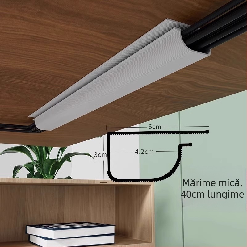Sistem de gestionare a cablurilor sub birou pentru cabluri de calculator