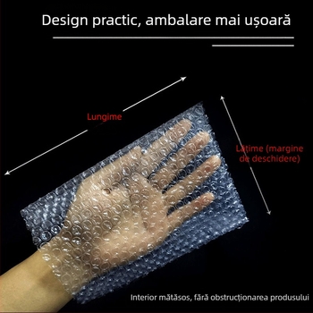  folie cu bule transparentă 15×20 cm, dublu strat, mai groasă pentru ambalare