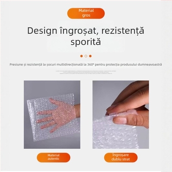 Pungă cu bule 15×20 cm, transparentă, groasă, antișoc, impermeabilă, dimensiune mică