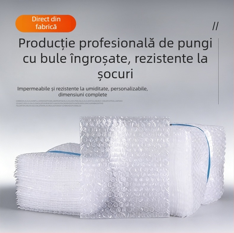 Pungă cu bule 15×20 cm, transparentă, groasă, antișoc, impermeabilă, dimensiune mică