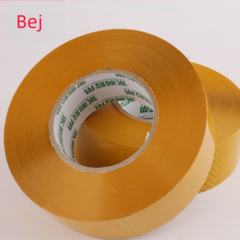 Bandă beige de ambalare 6 cm x 200 m pentru sigilare și ambalare, film BOPP, adeziv pe bază de apă