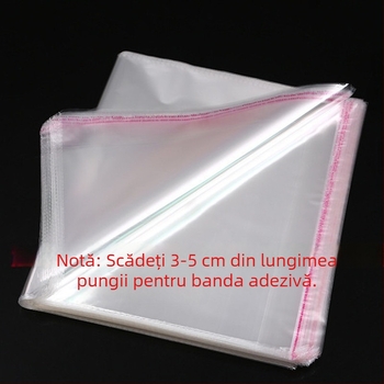 100 bucăți, 20 cm lățime, pungi transparente OPP din plastic, pungi PP autoadezive, de unică folosință