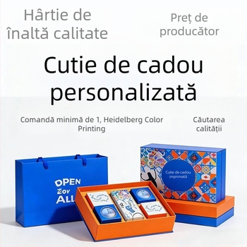 Cutie cadou personalizată cu capac și bază, ambalaj exterior, cutie goală, cutie cadou pentru ceai și mooncake