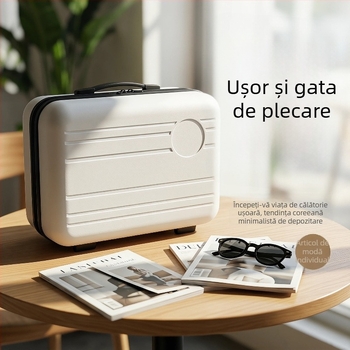 Noul bagaj de mână mic, 14 inci, suvenir personalizat, trusă de machiaj portabil, cutie cadou multifuncțională pentru depozitare