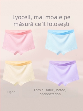Chiloți de vară pentru fete din Lyocell, antibacteriali, croială clasică, 4 bucăți, respirabili