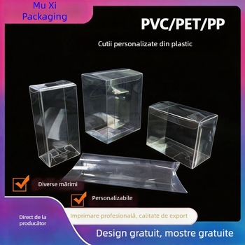 Cutie de ambalare din plastic PVC/PET/PP pentru gustări pentru animale de companie, imprimare color, personalizabilă, cu capac, posibilitatea imprimării logo-ului
