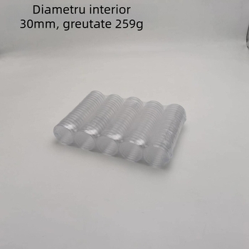 Cutie rotundă transparentă din plastic, cu diametrul de 30 mm, pentru moneda comemorativă a operei din Beijing; cutie pentru moneda de 5 yuani și protecție pentru monede cu caractere – cutie de colecție