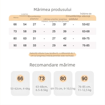 Salopetă de toamnă din bumbac pentru fetițe, imprimeu cu fluture, 0–80 cm, mâneci lungi, pulover
