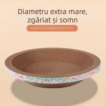 Placă de zgâriere pentru pisici, formă de bol, din carton ondulat, jucărie pentru pisici, densitate mare
