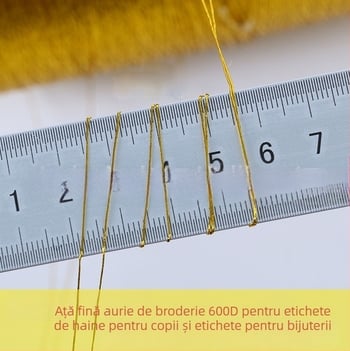 Fire de broderie 600D, fir cu miez auriu și argintiu pentru bijuterii, ciucuri și haine