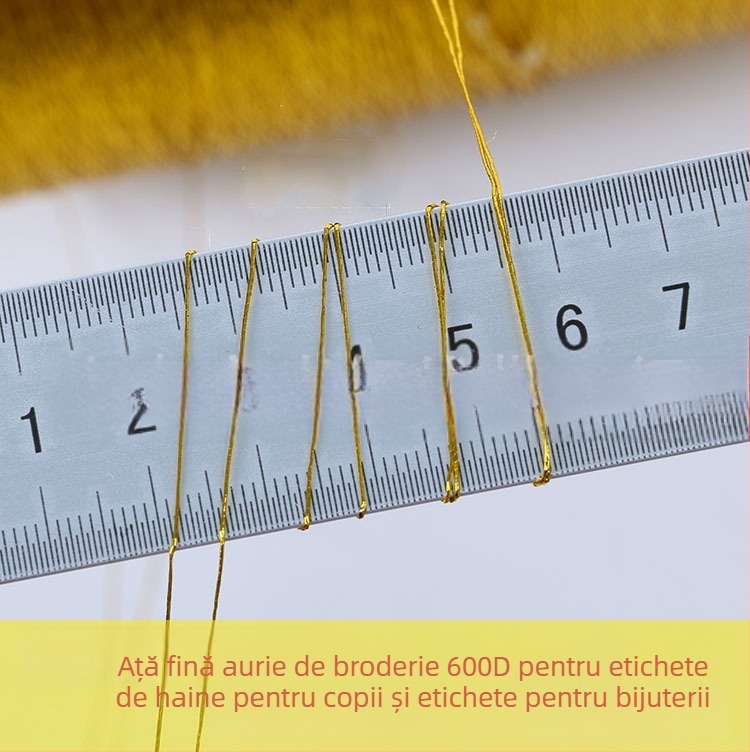Fire de broderie 600D, fir cu miez auriu și argintiu pentru bijuterii, ciucuri și haine