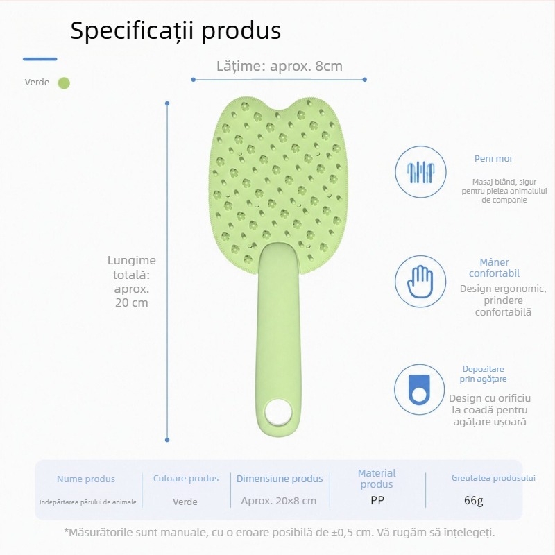 Perie de baie din silicon pentru pisici și câini, pieptene pentru îngrijire și curățare, instrument de îndepărtare a părului, perie de baie pentru baie