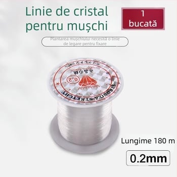 Sfoară de nylon ultra-fină, transparentă, pentru fixarea mușchiului pe lemn scufundat în acvaristică