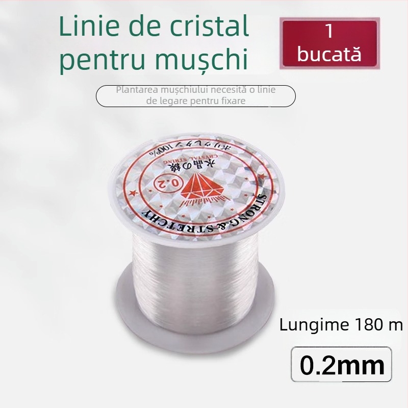 Sfoară de nylon ultra-fină, transparentă, pentru fixarea mușchiului pe lemn scufundat în acvaristică