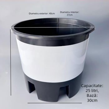 Vas pentru afine, 30 L, diametru mare, control al rădăcinilor, potrivit pentru căpșuni, pomi fructiferi, balcon și grădină de legume.