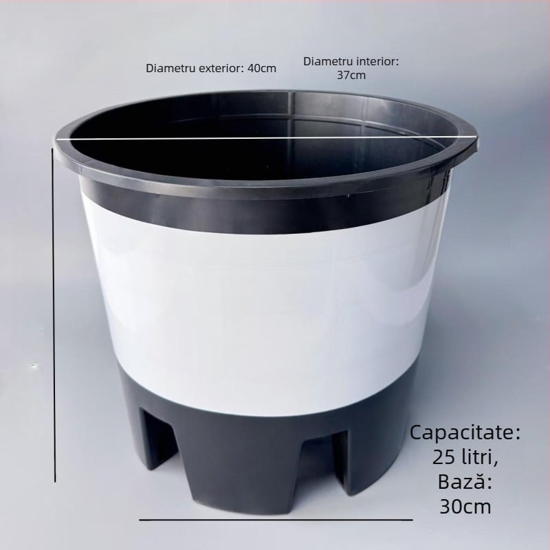 Vas pentru afine, 30 L, diametru mare, control al rădăcinilor, potrivit pentru căpșuni, pomi fructiferi, balcon și grădină de legume.