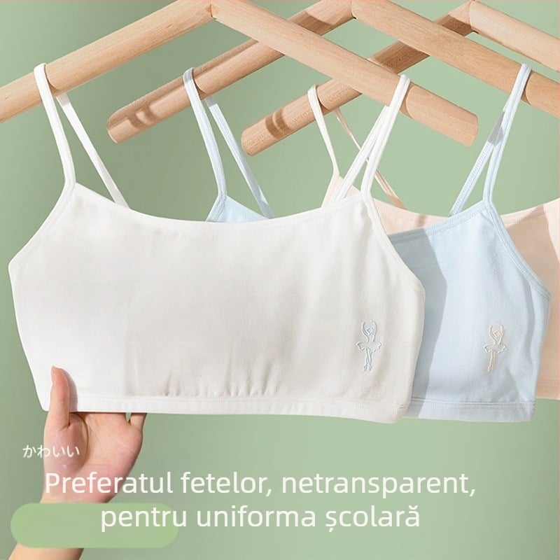 Maieu din bumbac pentru fete, pentru perioada de creștere, 7–12 ani, vară