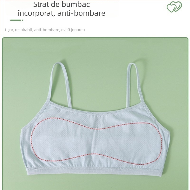 Maieu din bumbac pentru fete, pentru perioada de creștere, 7–12 ani, vară