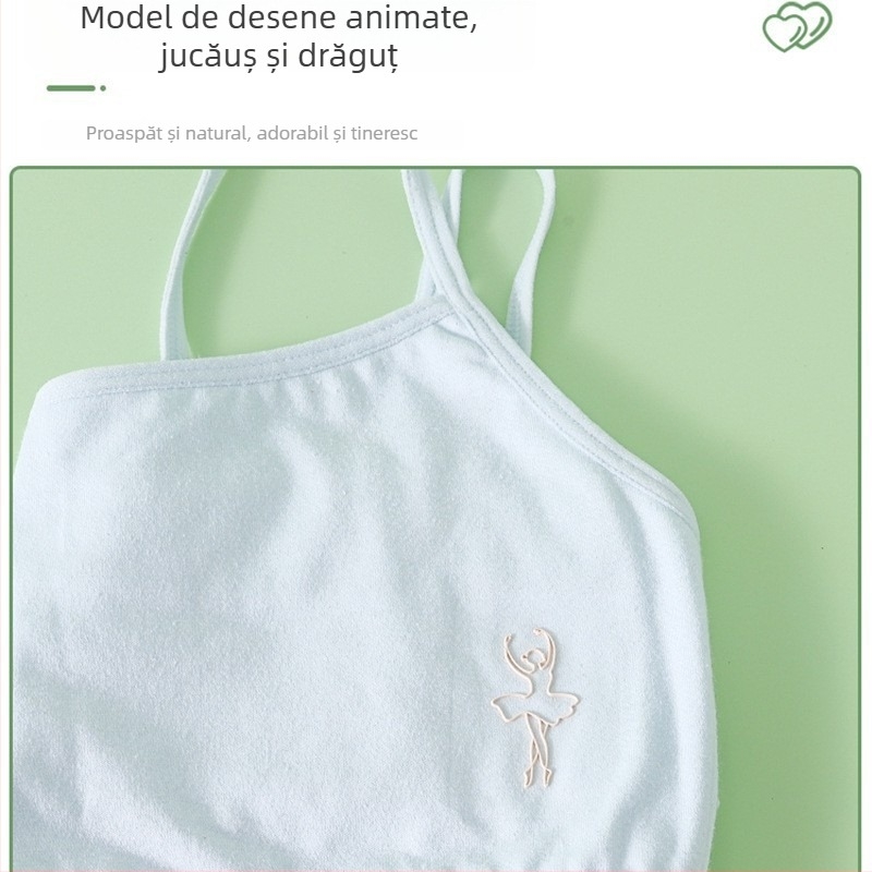 Maieu din bumbac pentru fete, pentru perioada de creștere, 7–12 ani, vară