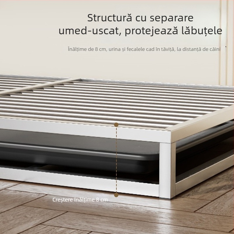 Toaletă pentru câini din oțel inoxidabil cu sistem de clătire automată pentru câini mici, medii și mari
