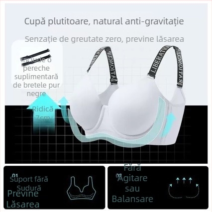 Sutien cu mărime mare, cupă completă, cupe subțiri, cu fir, anti-cădere, adunare laterală a sânilor, reduce vizual bustul mare