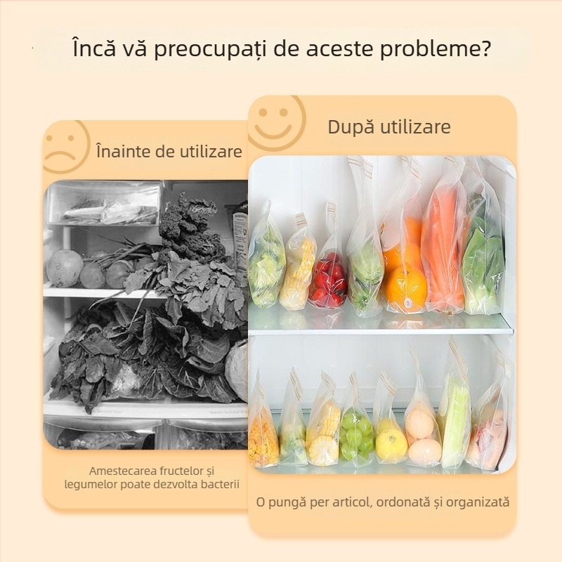 Saci sigilați pentru alimente, groși, auto-sigilare, pentru frigider și congelator