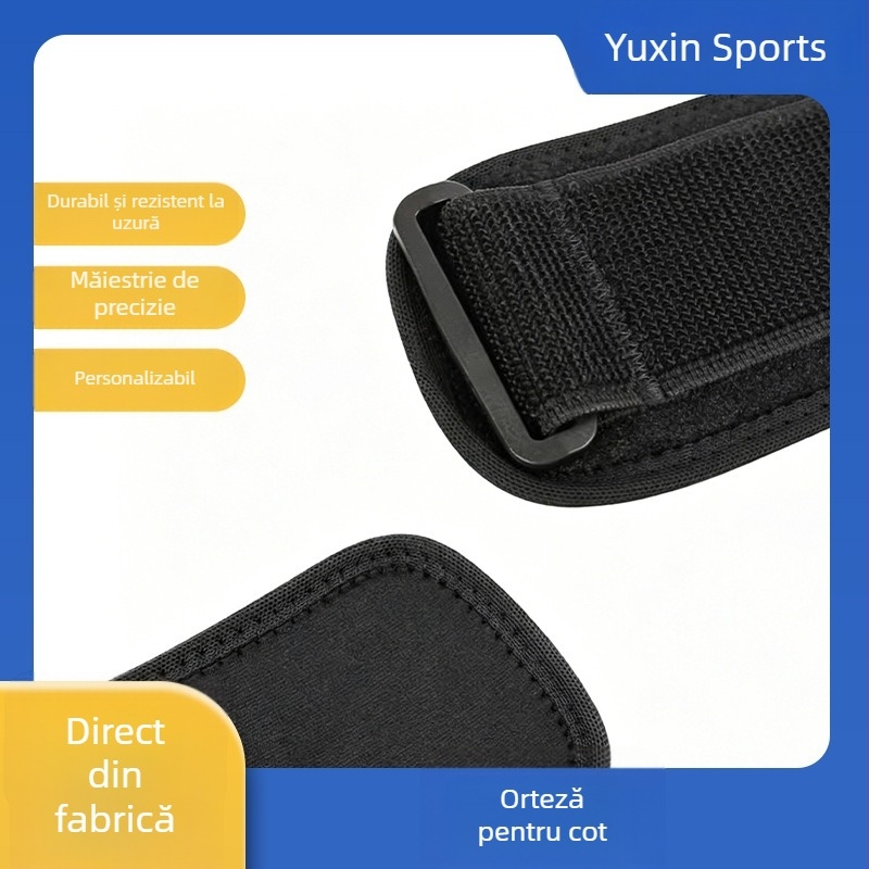 Protecție pentru cot reglabilă pentru sport – protecție de cot pentru badminton, baschet și tenis, antialunecare, absorbție a șocurilor