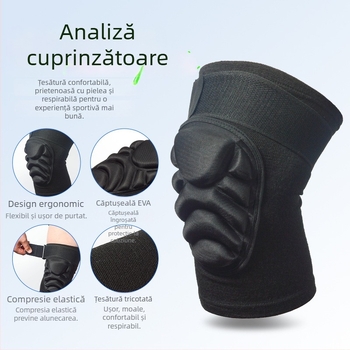 Protecții pentru genunchi personalizate pentru sporturi în aer liber: patinaj cu role, ciclism și dans, EVA gros, protecție împotriva coliziunilor și a căderilor, absorbție a șocurilor