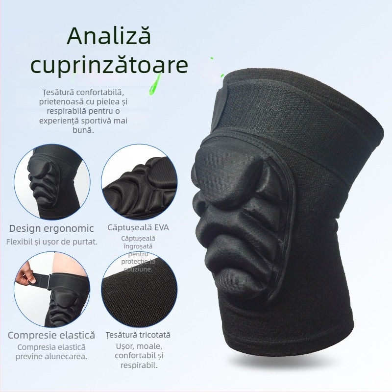 Protecții pentru genunchi personalizate pentru sporturi în aer liber: patinaj cu role, ciclism și dans, EVA gros, protecție împotriva coliziunilor și a căderilor, absorbție a șocurilor