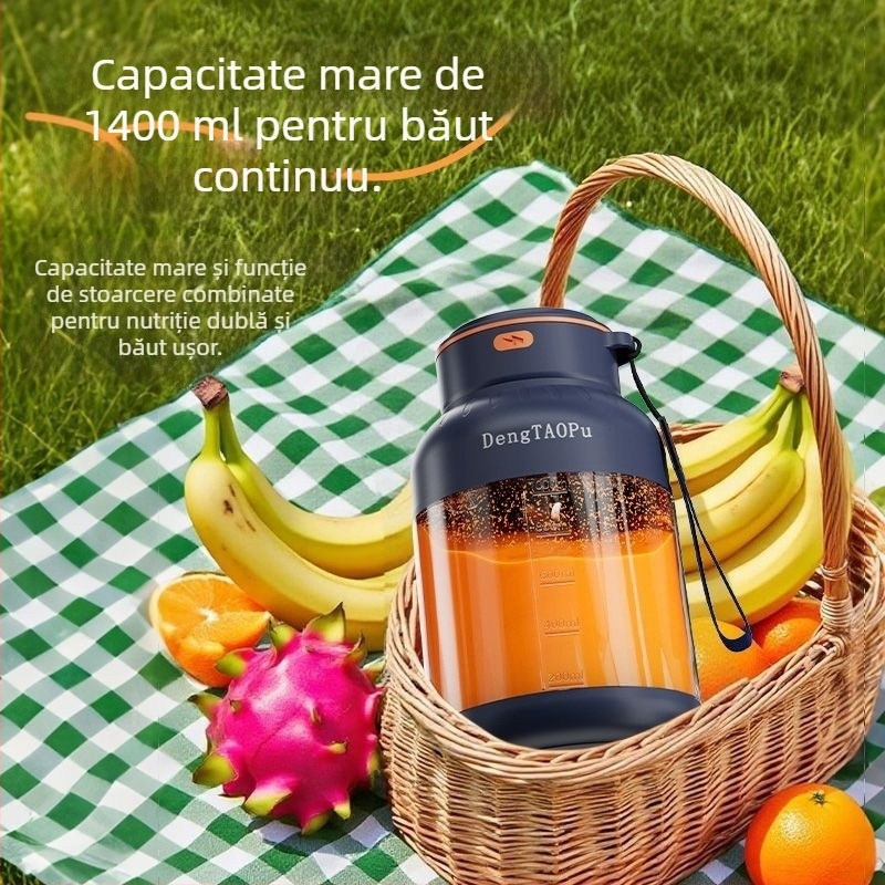 Cana de storcător cu 50 lame din oțel inoxidabil, portabilă, capacitate mare pentru fructe, zdrobire a gheții, model 2026, 80W