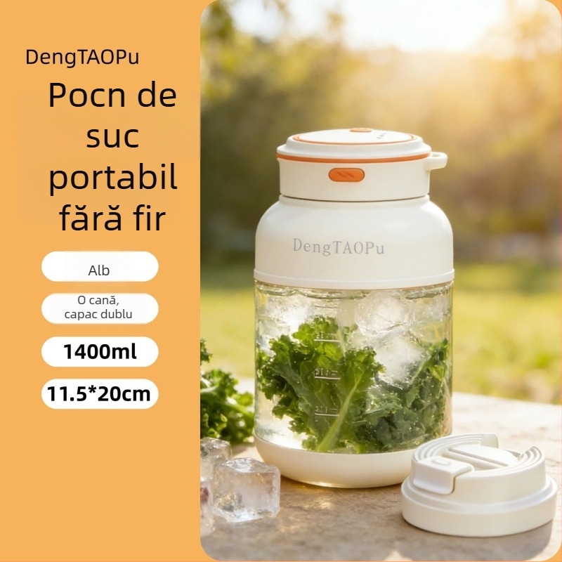 Cana de storcător cu 50 lame din oțel inoxidabil, portabilă, capacitate mare pentru fructe, zdrobire a gheții, model 2026, 80W