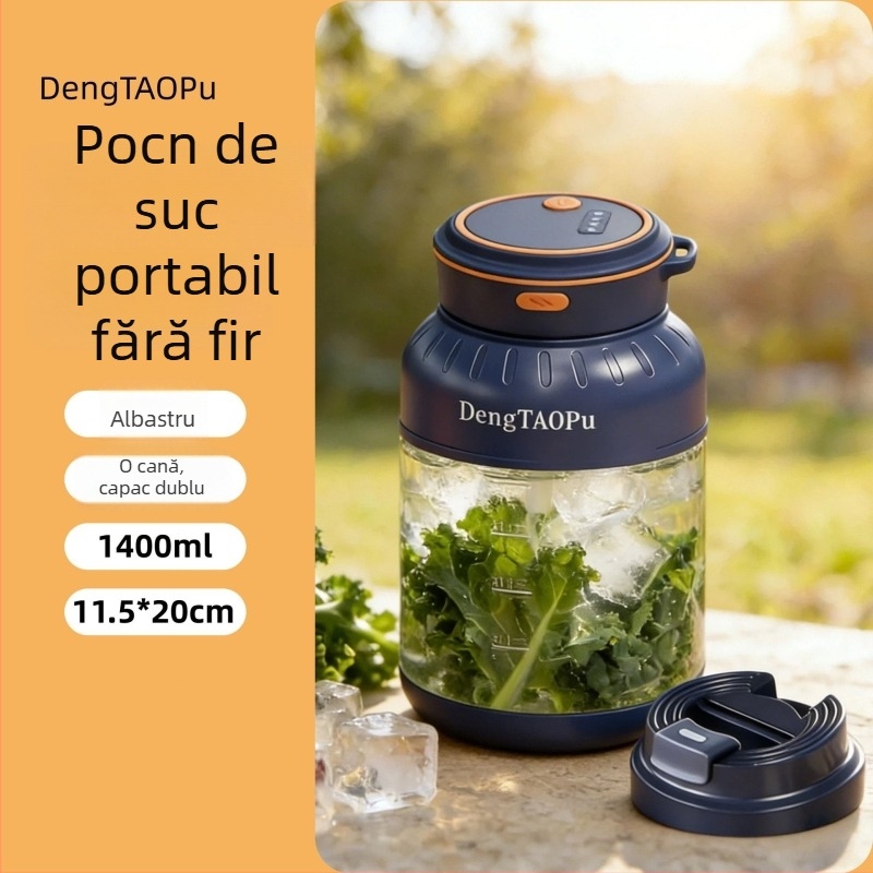 Cana de storcător cu 50 lame din oțel inoxidabil, portabilă, capacitate mare pentru fructe, zdrobire a gheții, model 2026, 80W