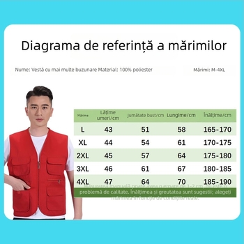 Vesta publicitară cu mai multe buzunare, vestă regizor personalizată, îmbrăcăminte de pescuit în aer liber cu logo imprimat, îmbrăcăminte de lucru pentru voluntari